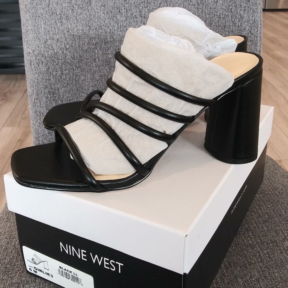 Nine West Black LL Girlie3 Sandals